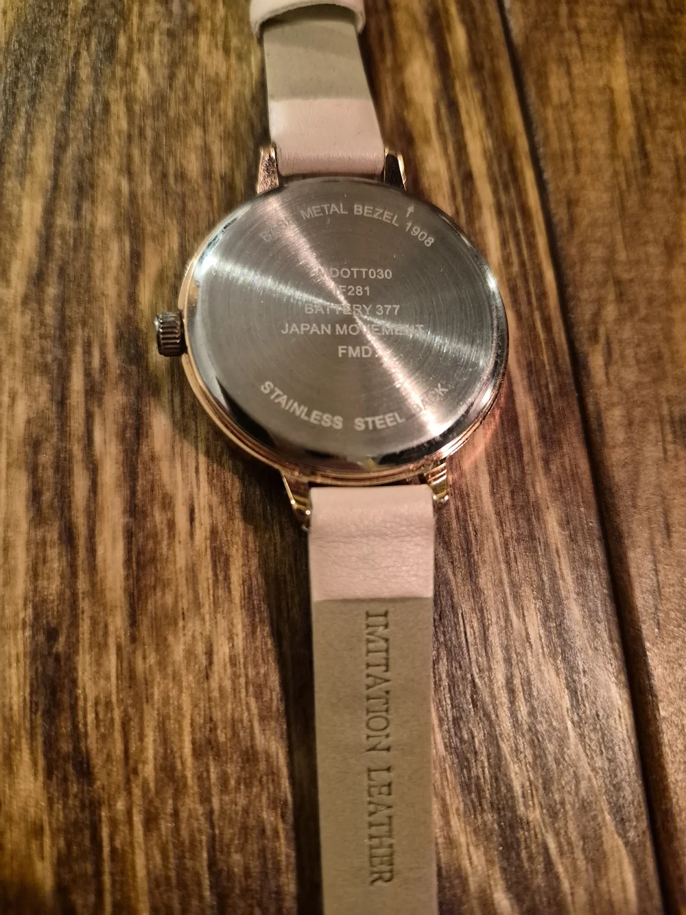 Women's Fashion Leather Strap Watch - Blush Pink